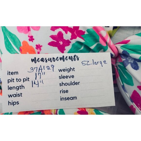 2/$30 NWT California Waves L Floral Halter Bikini Top Padded Double Tie Back - Picture 12 of 14